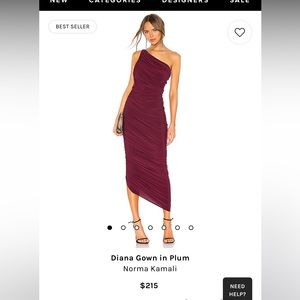 Norma Kamali- Diana Gown in Plum